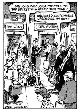 Frequent Flyer Funnies - The Secret of a Happy New Year