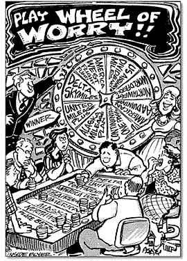 Frequent Flyer Funnies - Play... Wheel of Worry!