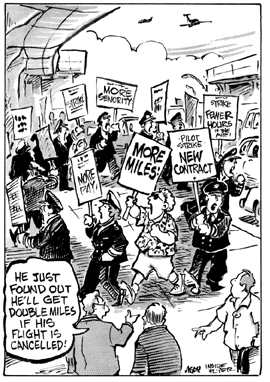 Frequent Flyer Funnies - On Strike